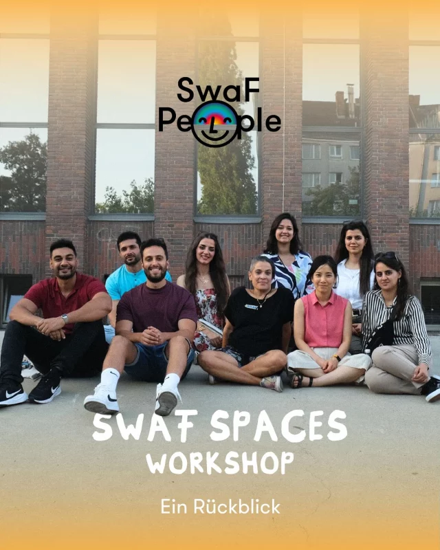 SwaF #Rückblick 🎉 

Am 6. und 7. September haben wir zwei wundervolle  Tage in Berlin verbracht – gemeinsam mit 10 Teilnehmer*innen aus 6 verschiedenen Standorten. Dort haben wir uns mit dem Konzept von ‘SwaF spaces*‘ beschäftigt.

Währen der zwei Tage gab es viel Input und Austausch zu den Themen Safer space, Empowerment und Awareness. Immer wieder konnten auch persönliche Erfahrungen miteinander geteilt werden. 💬

Die Offenheit, das Vertrauen und die Motivation der Teilnehmer*innen hat den Workshop zu etwas ganz Besonderem gemacht. Und der Workshops selbst wurde so zu einem Safer space. 💜

Der Workshop fand im Rahmen des SwaF People Programmes statt. Wir danken der Integrationsbeauftragten Reem Alabali-Radovan (@integrationsbeauftragte) und der @postcodelotterie. Ihre Förderungen machen solche Formate überhaupt erst möglich. 📣😊

Ein großes Dankeschön gilt außerdem allen Teilnehmenden - für diese wertvolle Zeit und Momente des Miteinanders. 🤝

Wir sind gespannt, wie sie die Idee der SwaF spaces in den kommenden Monaten an ihren Standorten weiterführen. Vielleicht hört ihr bald mehr aus Potsdam, Köln, München, Düsseldorf, Hamburg und Freiburg. 📍

Dein #TeamSwaF

*SwaF spaces sind Bildungsangebote für Personen mit Flucht-/Einwanderungs-/Rassismuserfahrung. Der Begriff SwaF spaces ist inspiriert von safer spaces (auf Deutsch: geschütztere Räume). In den letzten Jahren haben wir verschiedene SwaF spaces angeboten. Dabei ging es ums Kennenlernen, Austauschen und gemeinsam stärken.