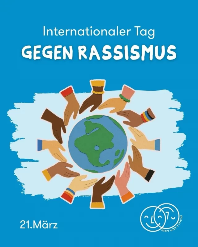 Unterschiede sind keine Bedrohung – sie sind unsere Stärke.💛

Die Tandems von Start with a Friend bringen Menschen zusammen, die sich sonst vielleicht nie begegnet wären. Denn echte Begegnungen bauen Vorurteile ab, schaffen Verständnis und stärken den gesellschaftlichen Zusammenhalt.

Rassismus hat keinen Platz.🚫

Was wir stattdessen brauchen: Offenheit, Empathie und den Mut, aufeinander zuzugehen.

Werde Teil der Bewegung und setze ein Zeichen gegen Rassismus – zum Beispiel, indem du ein Tandem wirst oder unsere Arbeit unterstützt. 🤝

#InternationalerTaggegenRassismus #SayNoToRacism #Vielfalt #Zusammenhalt #SwaF