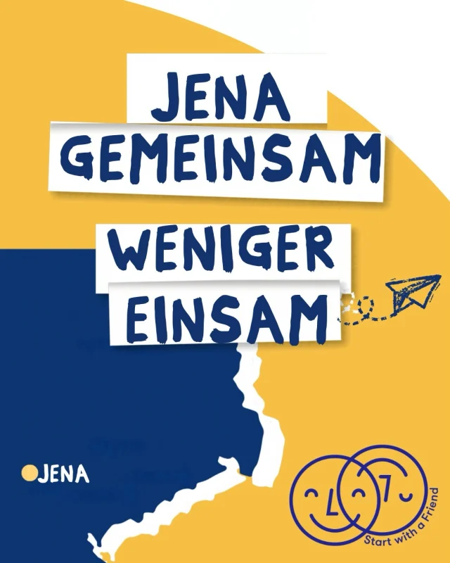 Jena feiert mit! 💛

Wir setzen unsere Kampagne gegen Einsamkeit fort, bringen Menschen zusammen und fördern Orte, an denen sie sich kennenlernen und einen Platz finden können, an dem sie sich integriert fühlen.

Und dieses Mal möchten wir euch einen kleinen Einblick in die großartige Arbeit geben, die unsere Community in Jena leistet.

„Gemeinsam gegen Einsamkeit“ bedeutet auch, Räume zu schaffen, in denen sich Menschen sicher, willkommen und als Teil einer Gemeinschaft fühlen – und genau so halten die Swafis in Jena zusammen.

Möchtest du Teil der Gemeinschaft werden? 
Besuche: https://www.start-with-a-friend.de/mitmachen

#jenagemeinsam #swafgegeneinsamkeit